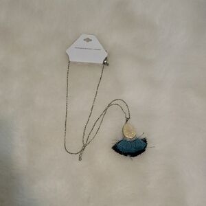 Charming Christopher And Banks  Silver and Blue Necklace